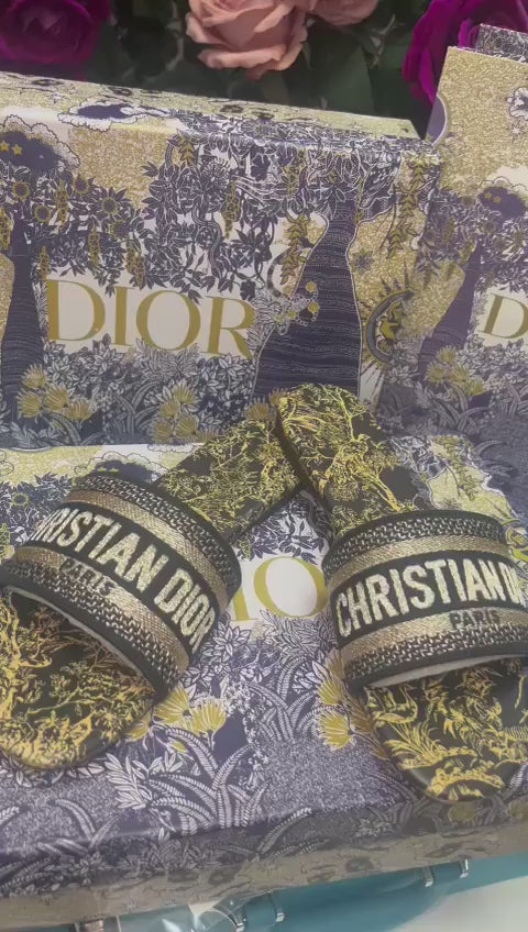 Sandalias Cristian Dior tacón bajo