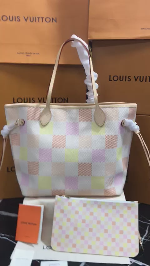 Louis Vuitton Blanco Multicolor Asa Beige Piel