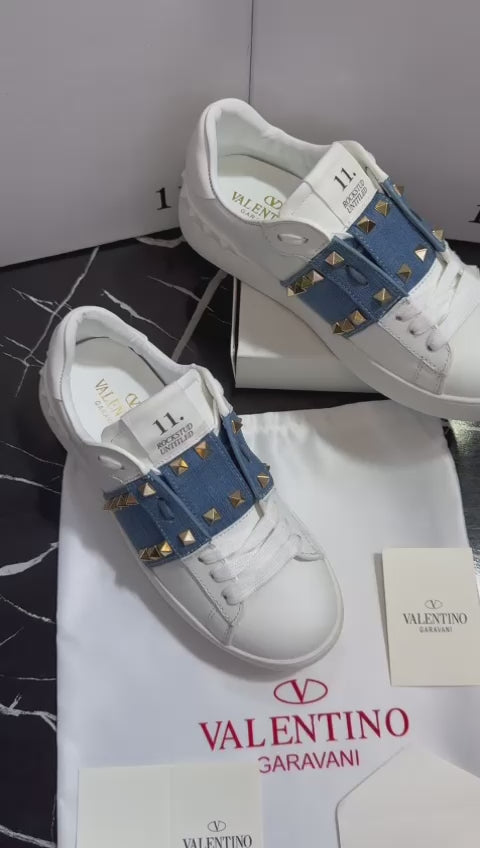 zapatos Valentino blaco con azul