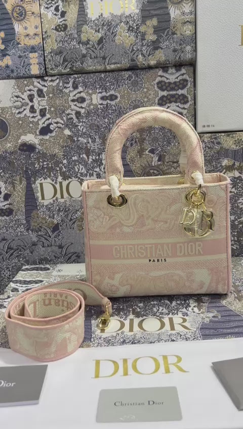 Christian Dior Rosa Bordada