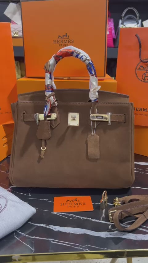 Hermes Birkin Café Gamuza Piel