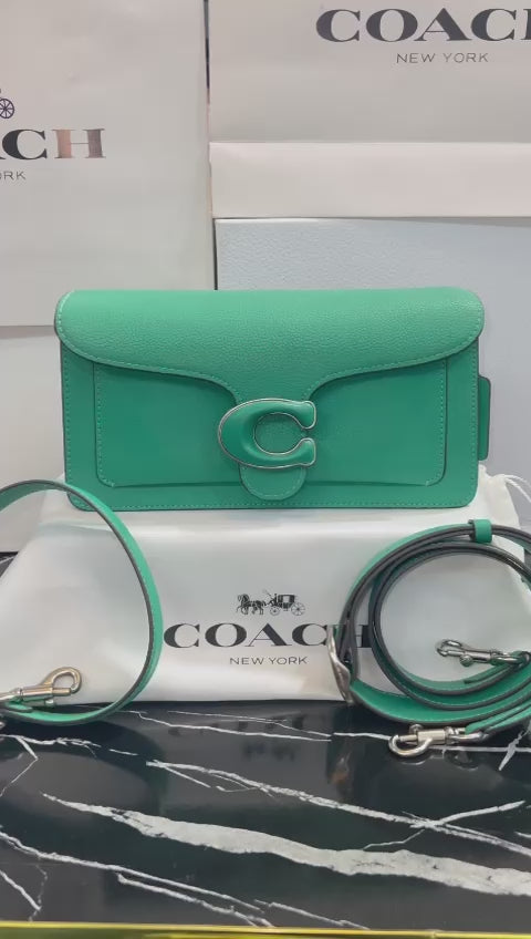 Coach Verde Aqua Piel