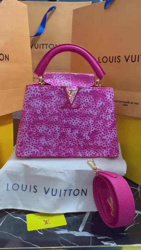 Louis Vuitton Capucine Edición Especial Rosa Piel