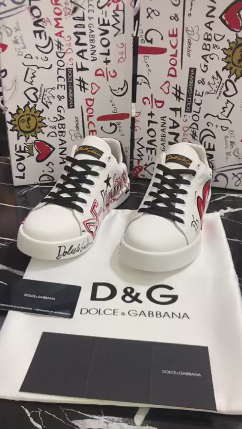 Dolce Gabbana Tenis color blanco con negro