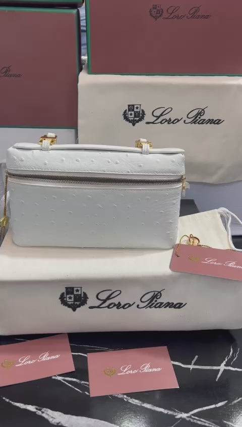 Loro Piana Blanco Piel de avestruz