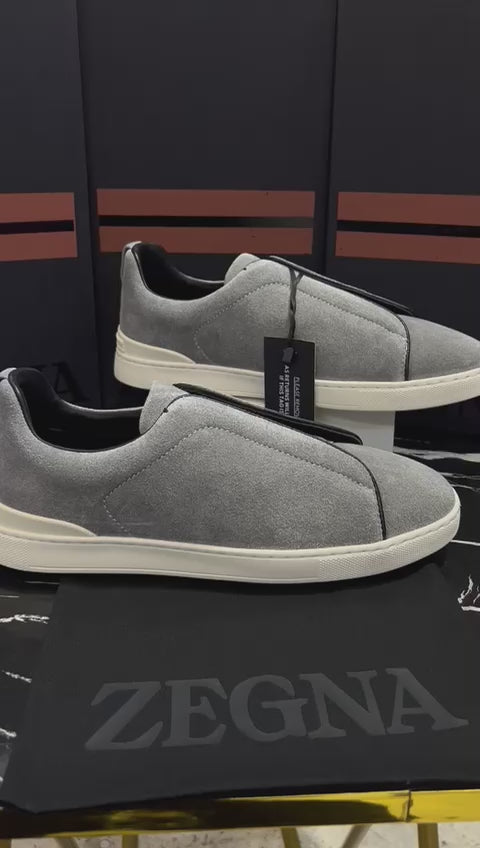 Zegna tenis color gris Caballero