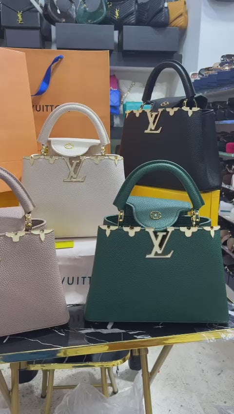 Louis Vuitton Capucine Blanco Piel