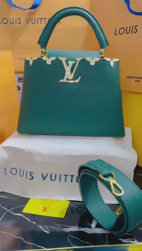 Louis Vuitton Capucine Verde Piel